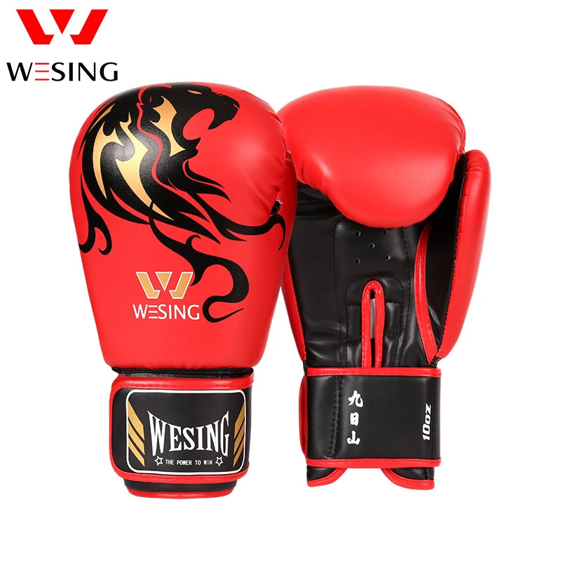 Wesing-Gants d'entraînement de boxe en cuir rose, sac de frappe