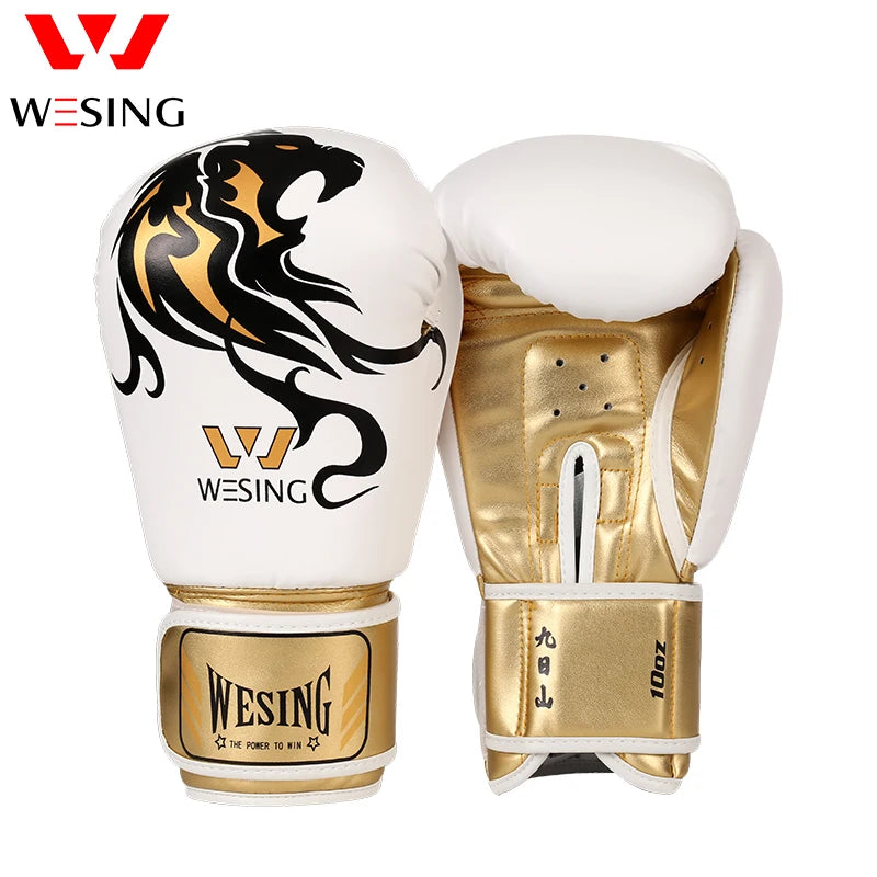 Wesing-Gants d'entraînement de boxe en cuir rose, sac de frappe