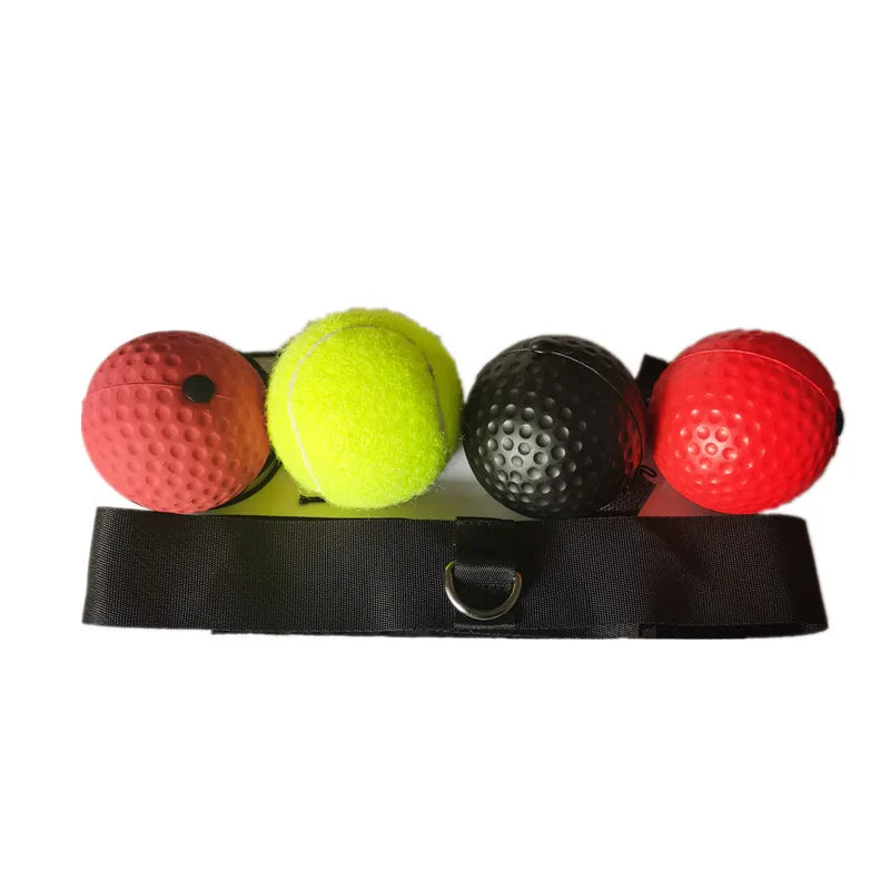 Balle de frappe de vitesse réflexe de boxe, balles en caoutchouc pour l'entraînement de réaction d'agilité avec bandeau, équipements de Fitness, accessoires