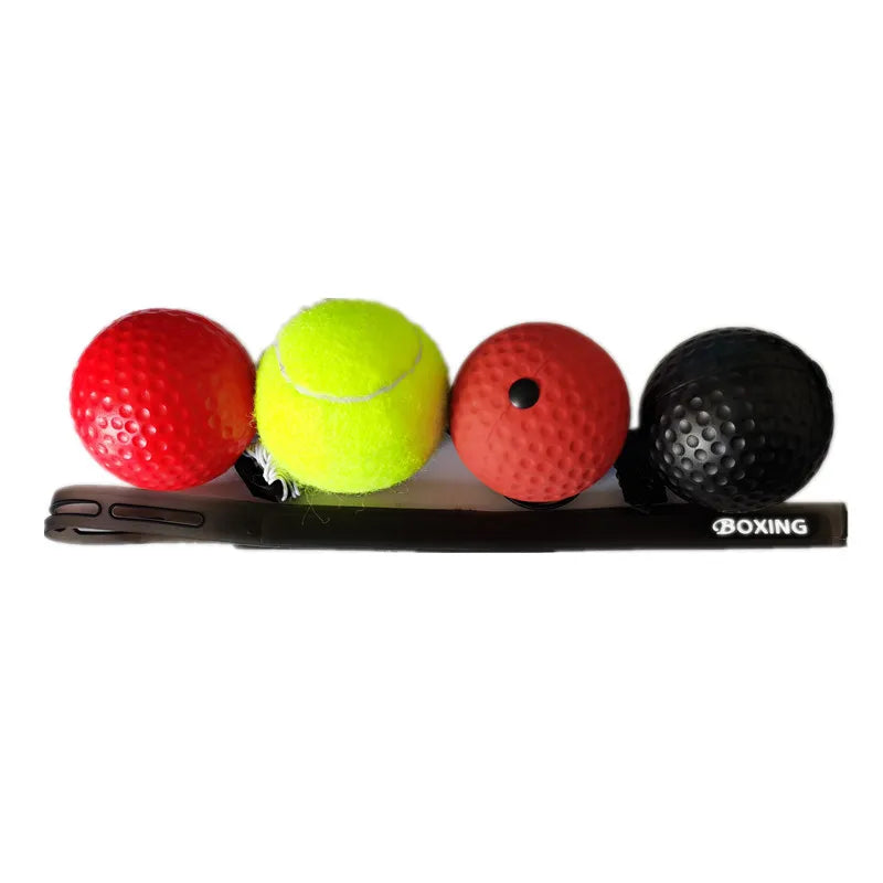 Balle de frappe de vitesse réflexe de boxe, balles en caoutchouc pour l'entraînement de réaction d'agilité avec bandeau, équipements de Fitness, accessoires