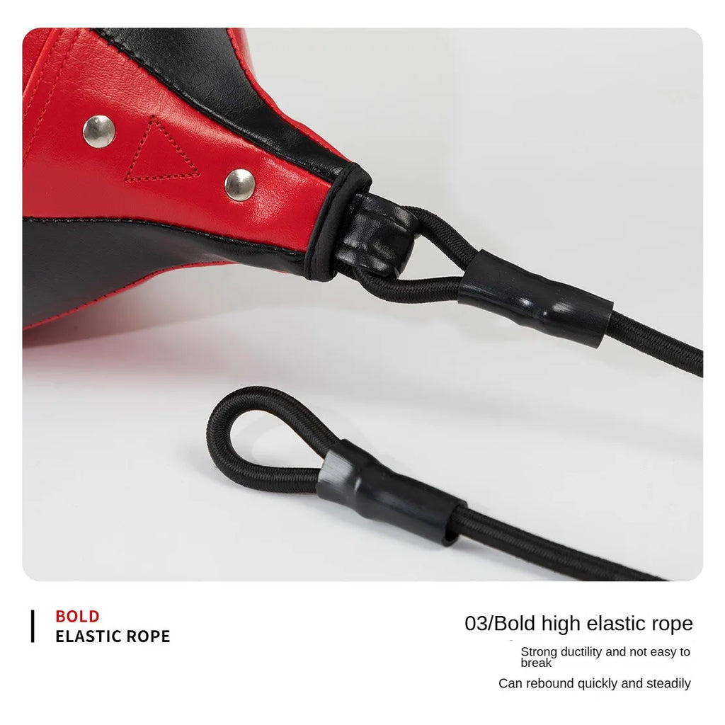 Sac d'entraînement de boxe à Double extrémité, balle de boxe Flexible suspendue, sac de boxe élastique en cuir PU pour équipement de gymnastique et de Fitness