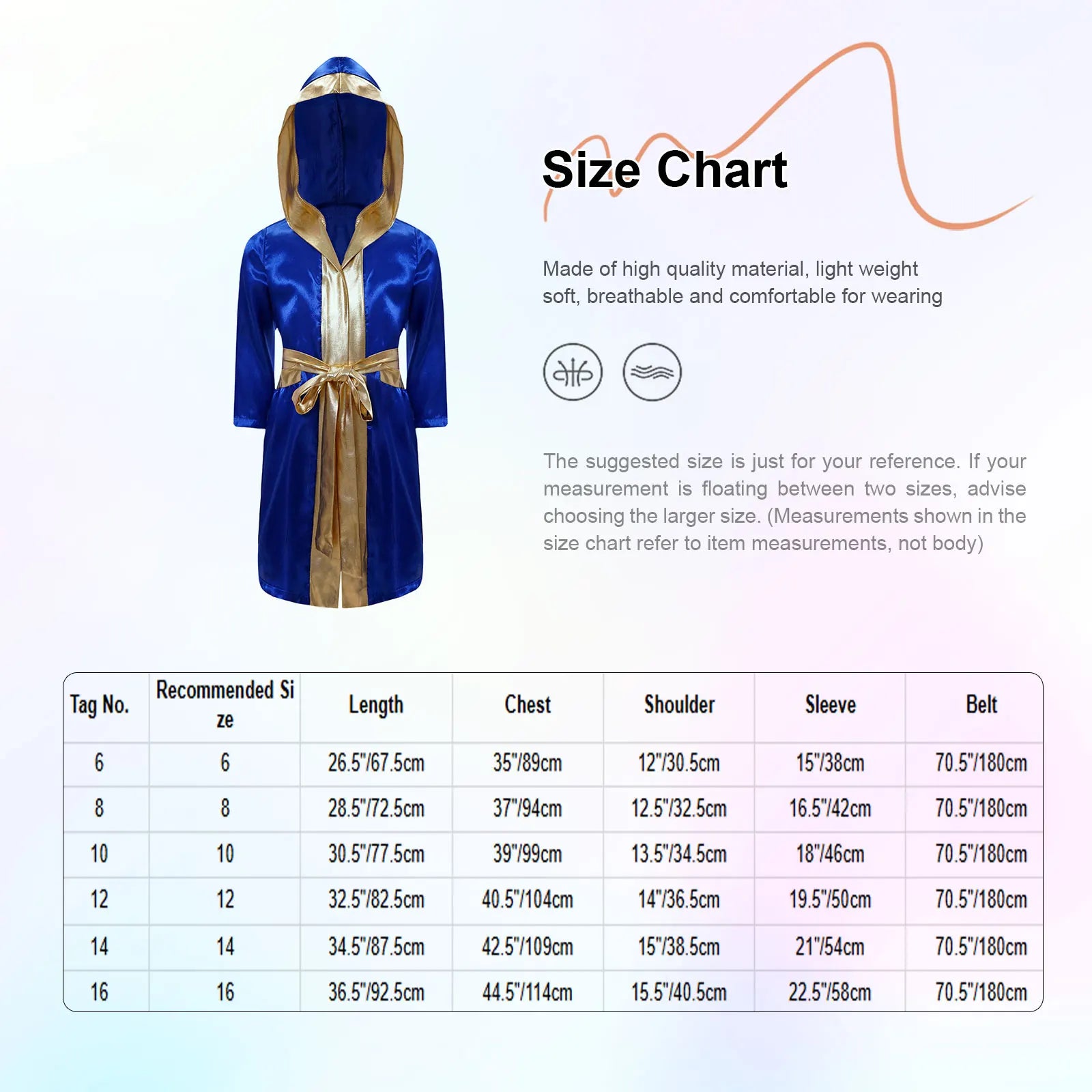 Robe de boxe pour enfants garçons, Costume de Cosplay, Cape à capuche ouverte sur le devant à manches longues avec ceinture pour Kickboxing, entraînement, sport, Fitness