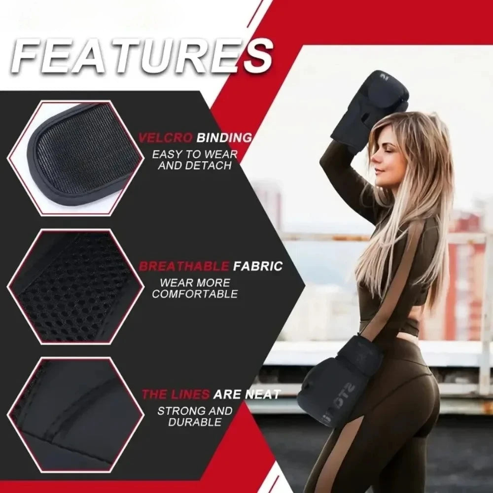 1 paire de gants de boxe pour hommes et femmes, entraînement professionnel Sanda, sac de sable, Muay Thai, gants de combat gratuits pour adultes