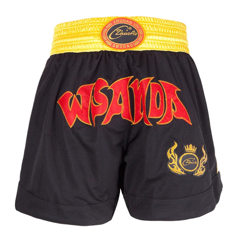 Ensemble de Shorts de boxe pour hommes, femmes et enfants, Muay Thai short t-shirt gilet Sanda BJJ Arts martiaux combat Kickboxing