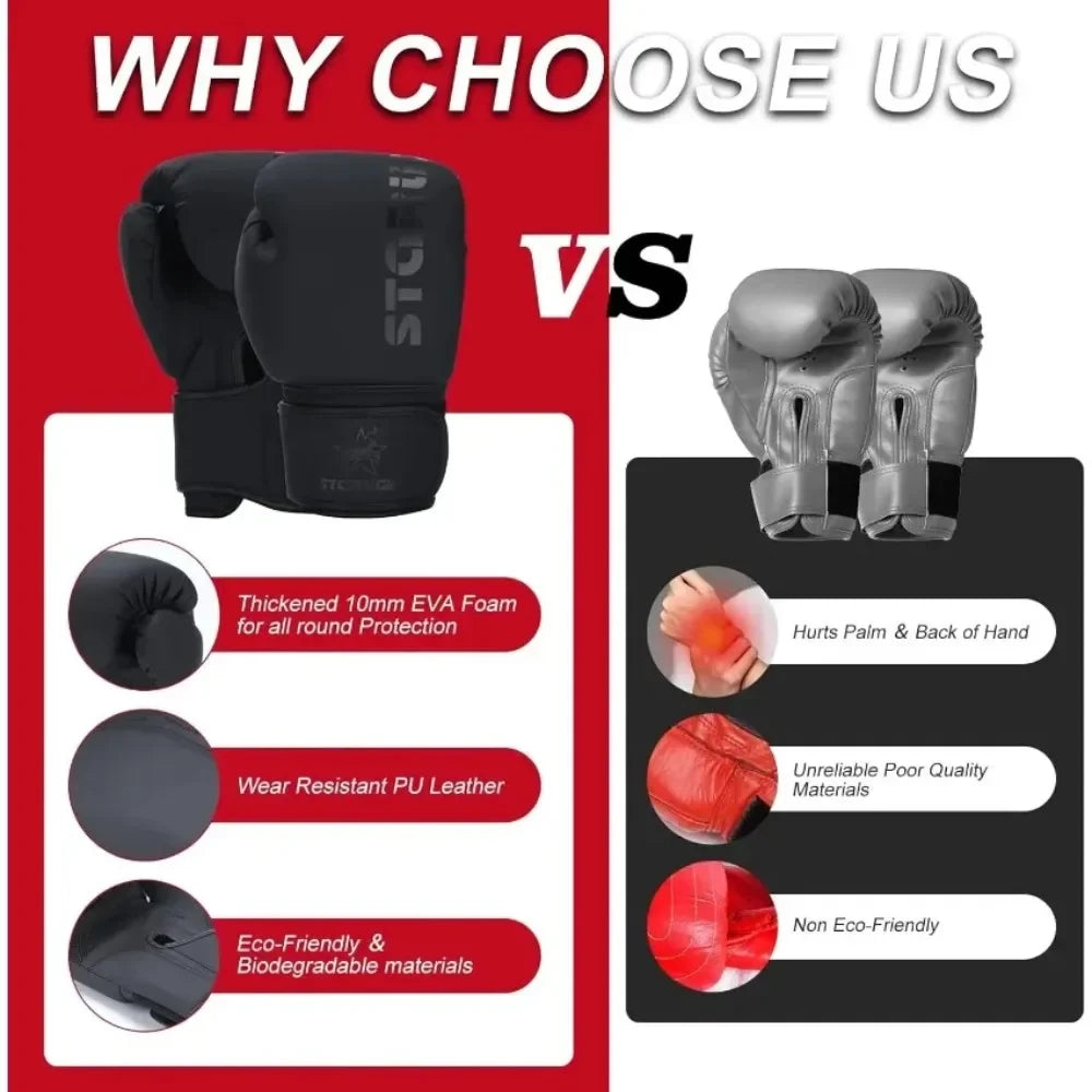 1 paire de gants de boxe pour hommes et femmes, entraînement professionnel Sanda, sac de sable, Muay Thai, gants de combat gratuits pour adultes