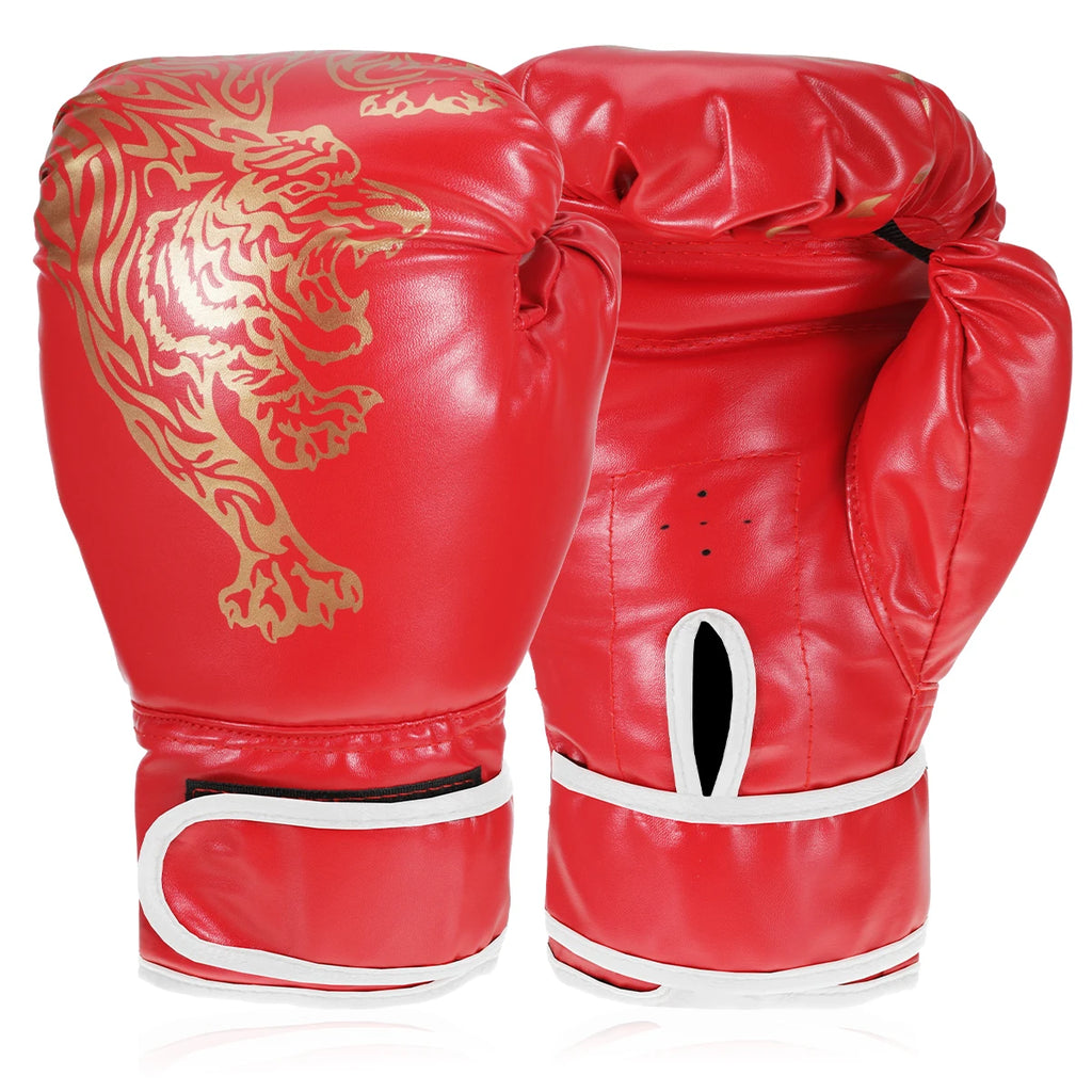 Gants de boxe respirants en cuir PU, gants de combat pour enfants, entraînement de boxe, Kickboxing, pour salle de sport, Sport intérieur et extérieur